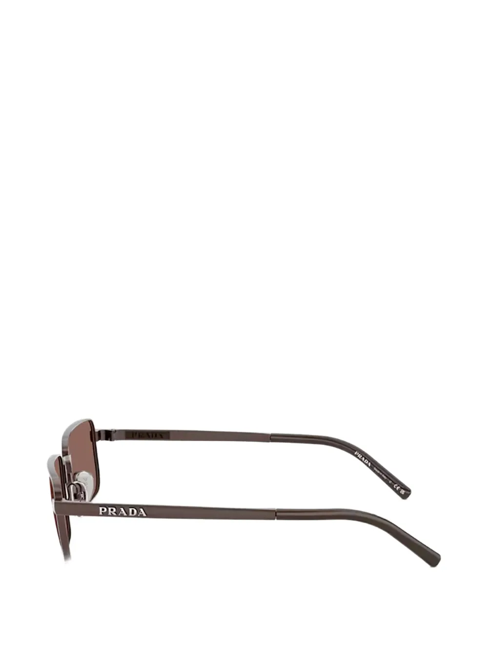 Prada Eyewear Zonnebril met rechthoekig montuur Bruin