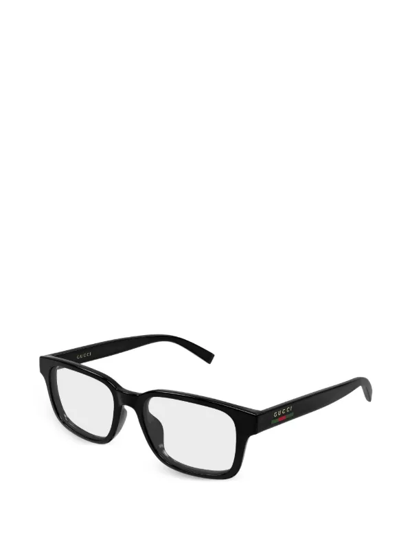 Gucci Eyewear スクエアメガネフレーム | ブラック | FARFETCH JP