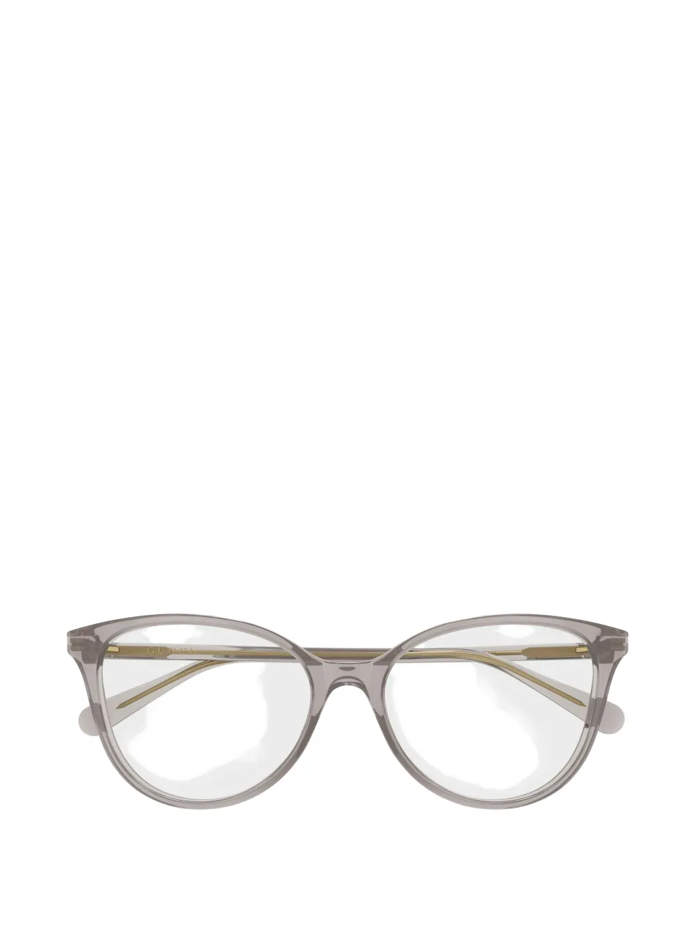 Gucci Logo-detail Glasses In Gray
