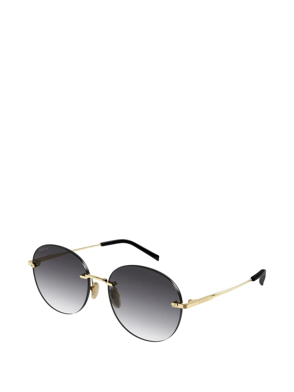 Gucci Eyewear Zonnebril met rond montuur Goud