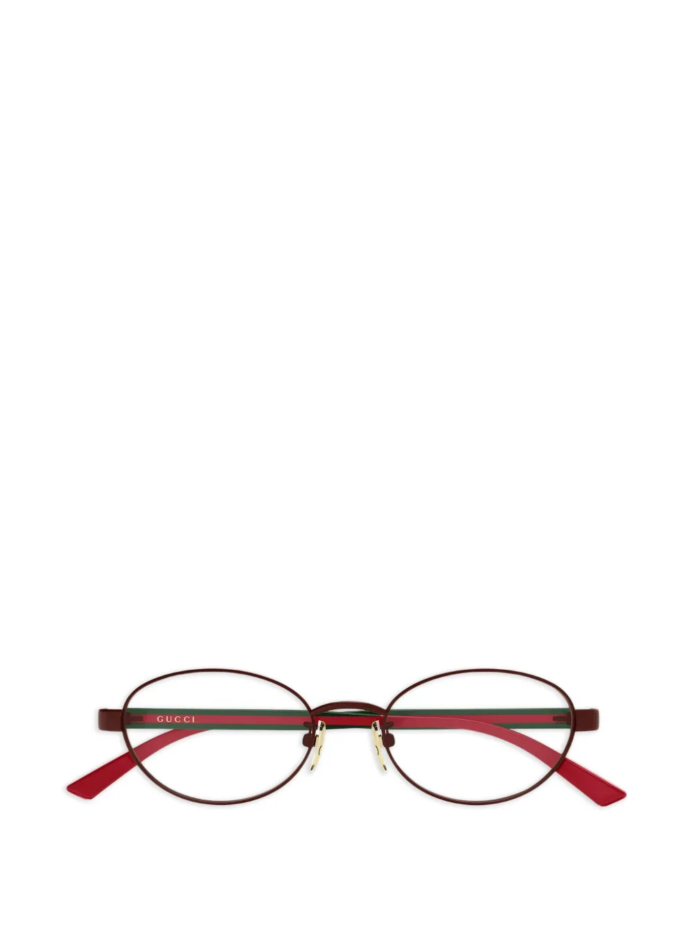 Gucci Eyewear oval-frame glasses - Rosso