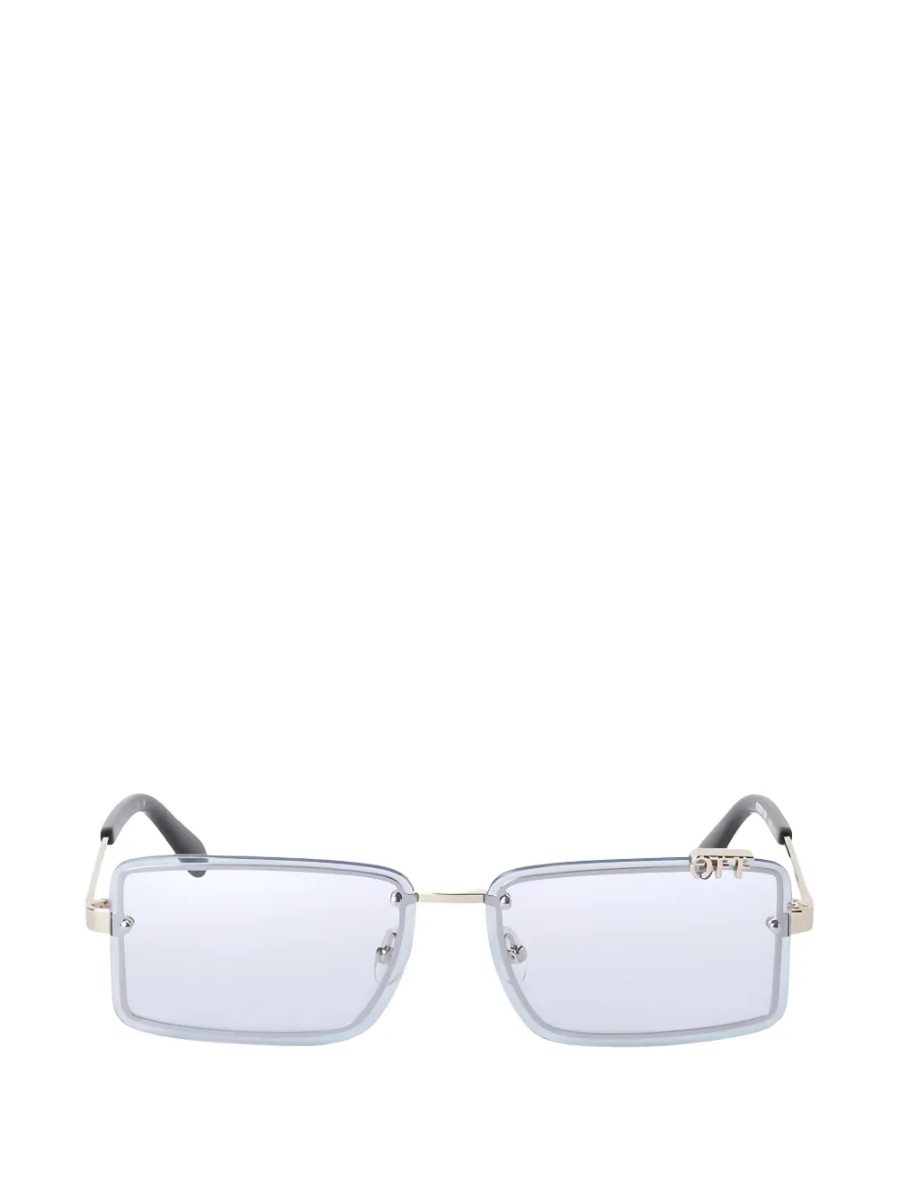 Off-White Eyewear rectangle-frame rimless sunglasses - Argento
