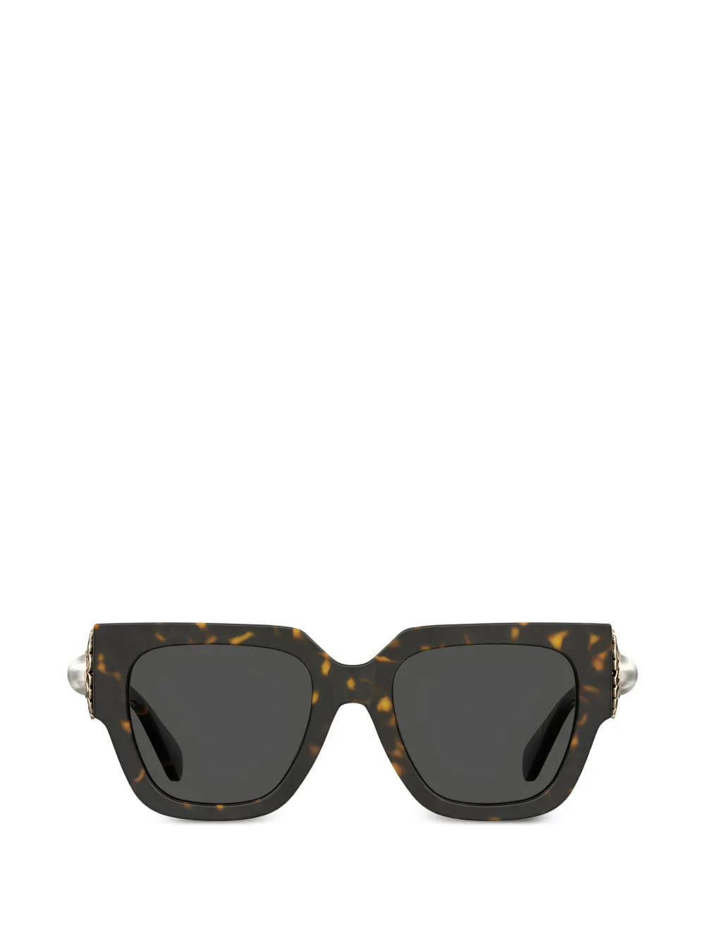Moschino tortoiseshell-effect square-frame sunglasses - Braun