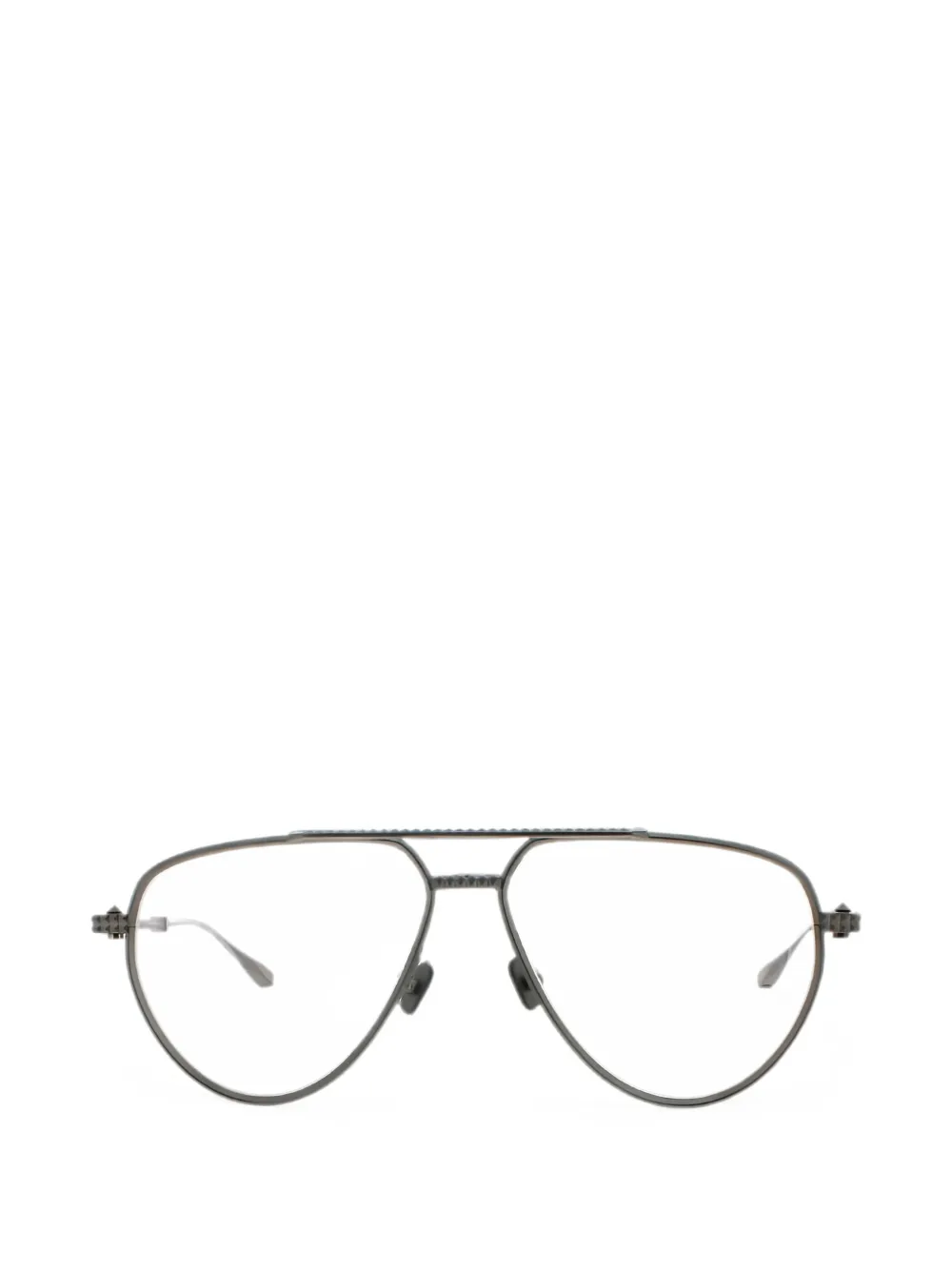 VALENTINO GARAVANI EYEWEAR Rockstud pilot-frame glasses - Grau