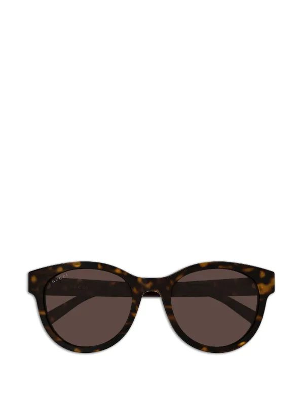 Gucci Eyewear ラウンドフレーム サングラス | ブラウン | FARFETCH JP