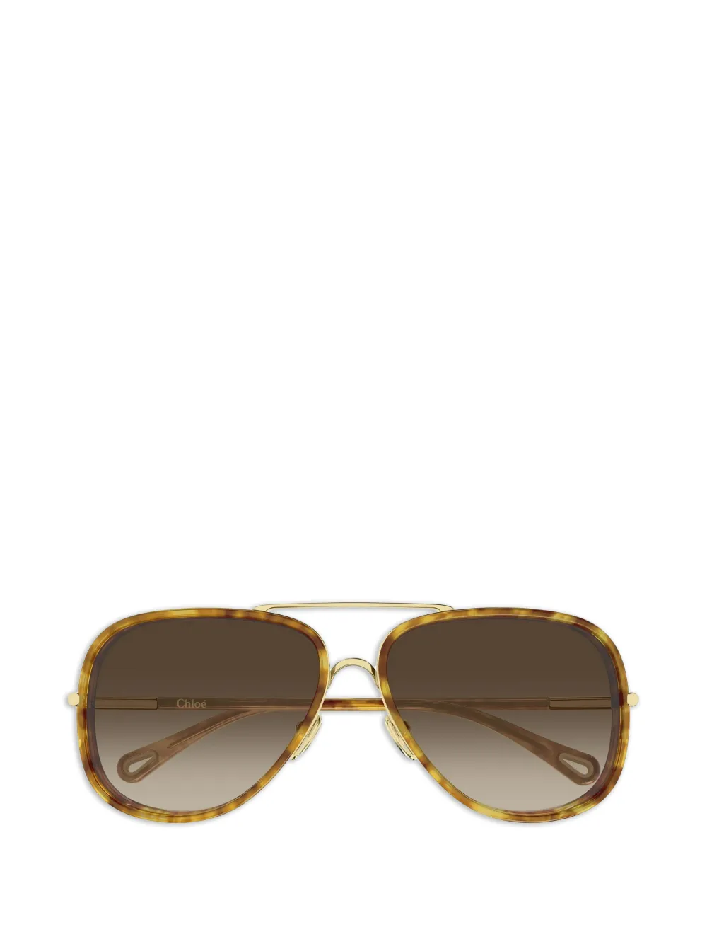 Chloé Eyewear Occhiali da sole con montatura stile pilota - Oro