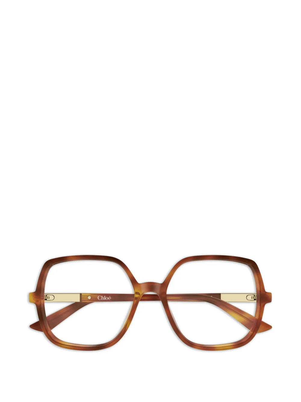 Chloé Eyewear logo-detail glasses - Marrone