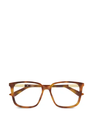 Chloé Eyewear トータスシェル ラウンド眼鏡フレーム | ブラウン