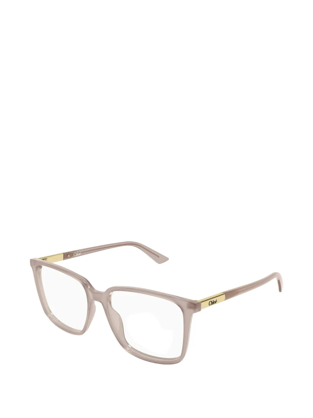 Chloé Eyewear Bril met vierkant montuur Beige