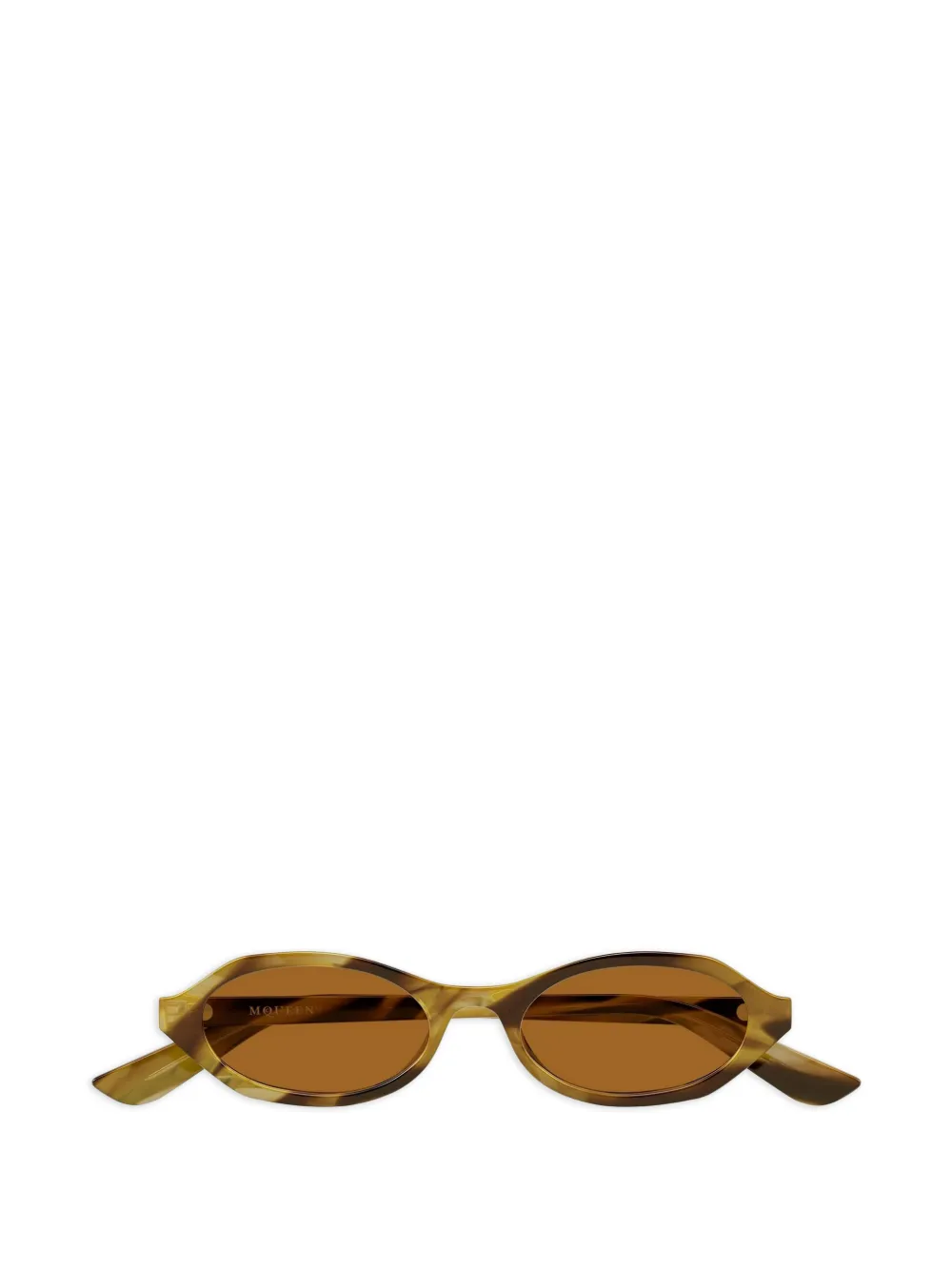 Alexander McQueen Havana oval-frame sunglasses - Marrone