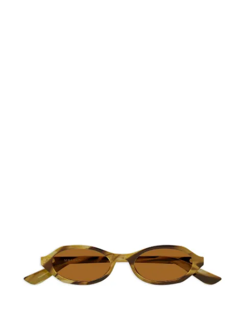 Alexander McQueen Havana oval-frame sunglasses