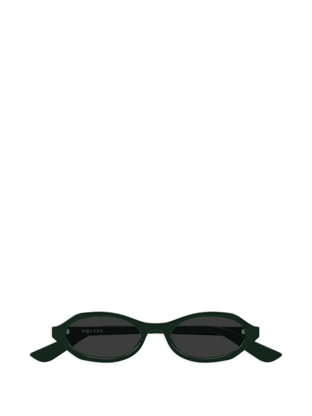 Alexander McQueen Eyewear oval-frame sunglasses - Verde