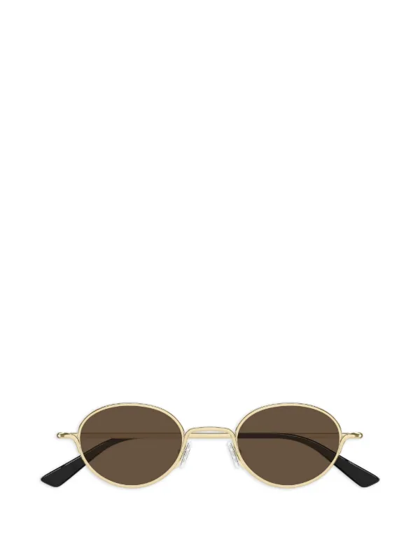 Alexander McQueen Eyewear ラウンドフレーム サングラス | ゴールド 