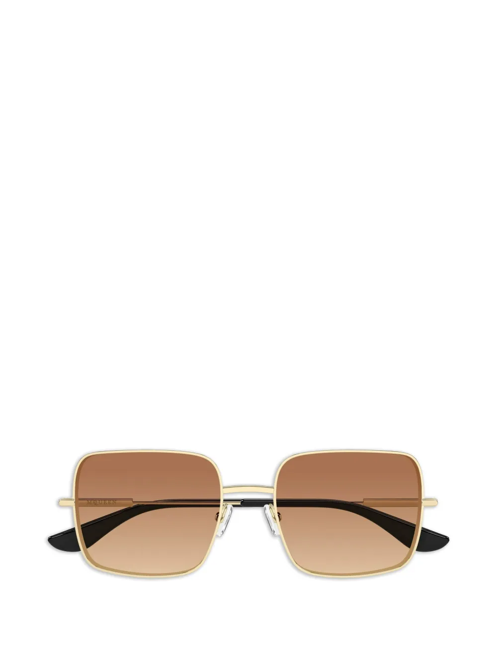 Alexander McQueen Eckige Sonnenbrille - Gold