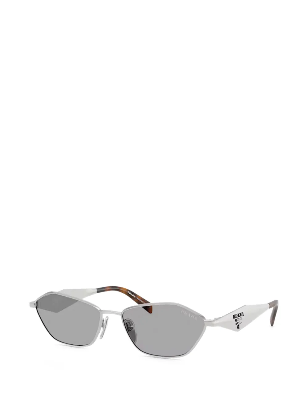 Prada Eyewear Zonnebril met geometrisch montuur Zilver