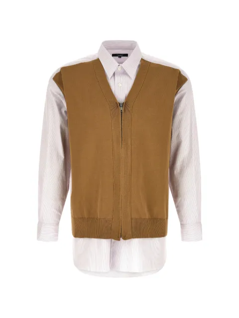 Comme des Garçons Homme striped cardigan-insert shirt