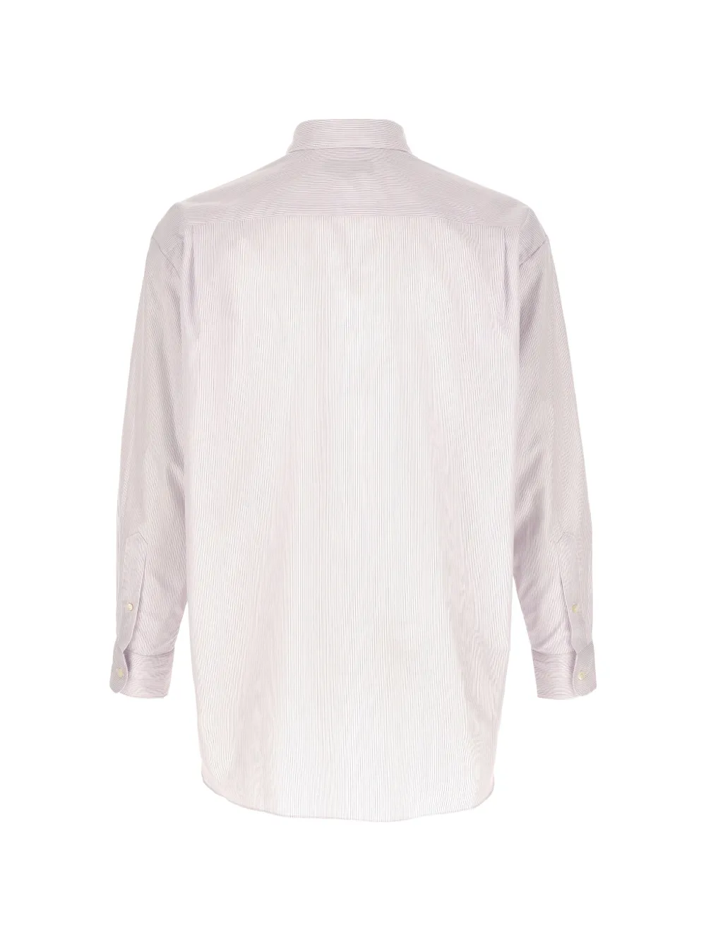Comme des Garçons Homme Gestreept overhemd met inzetstuk Wit