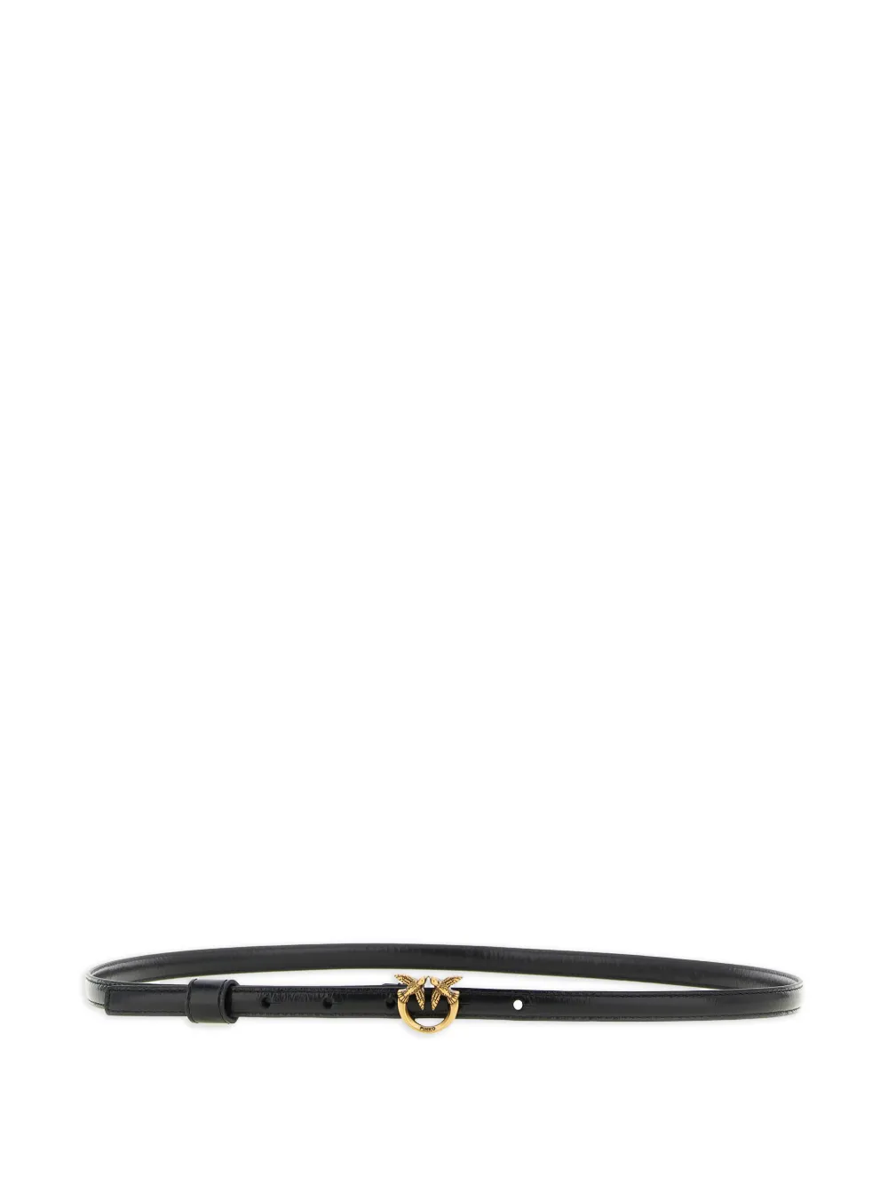 PINKO Love-Birds Berry leather belt - Nero