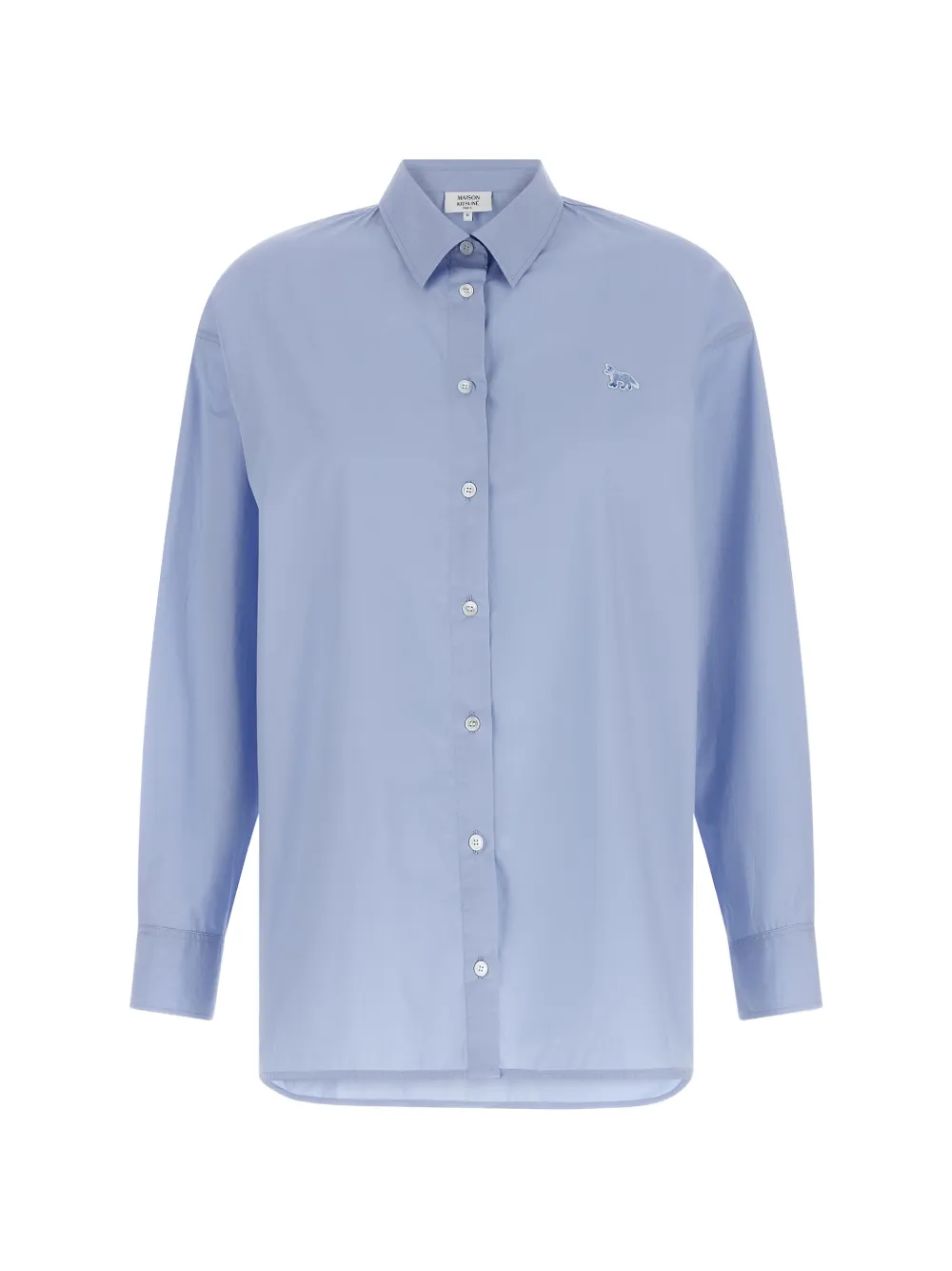 Maison Kitsuné Baby Fox-patch shirt - Blu