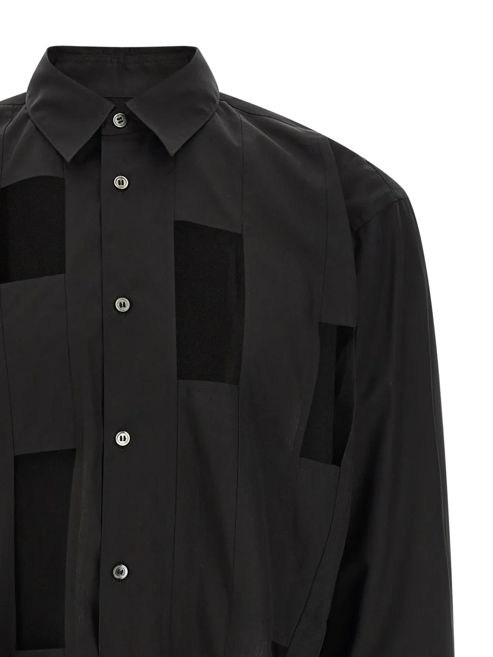 Comme des Garçons Homme Plus T-shirt met geometrische uitgesneden details Zwart