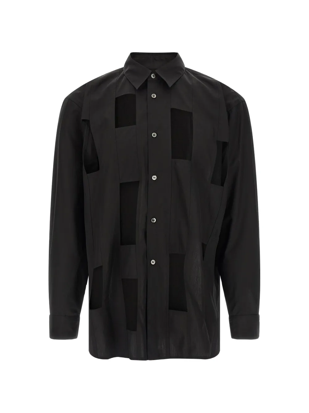 Comme des Garçons Homme Plus geometric cut-out shirt - Black