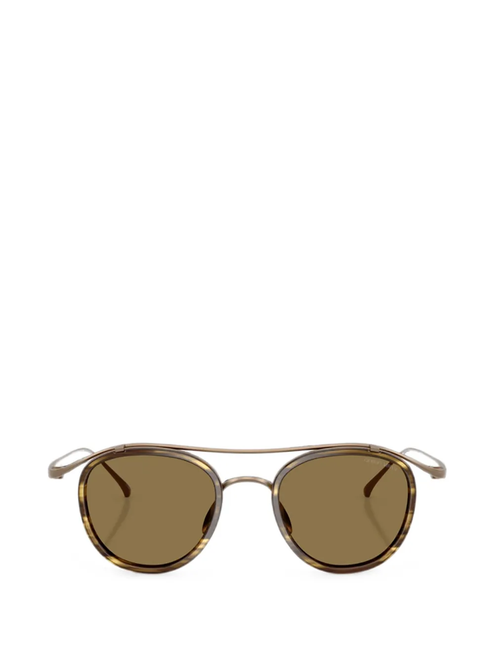 Giorgio Armani round-frame sunglasses - Marrone
