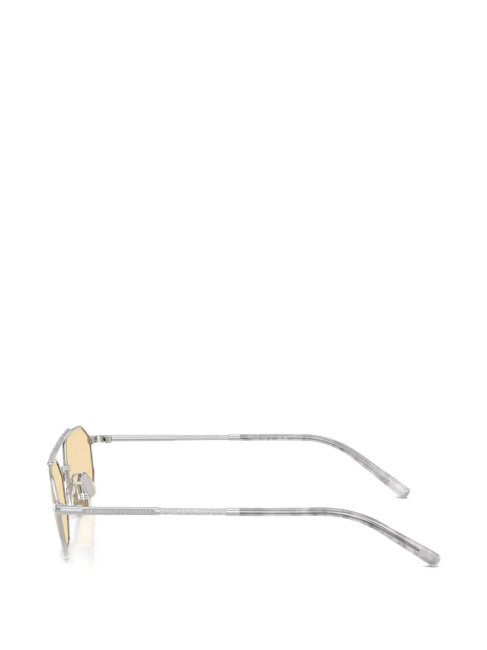 Brunello Cucinelli Tyler zonnebril met geometrisch montuur Zilver