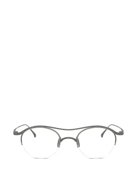 Giorgio Armani double-bridge round glasses
