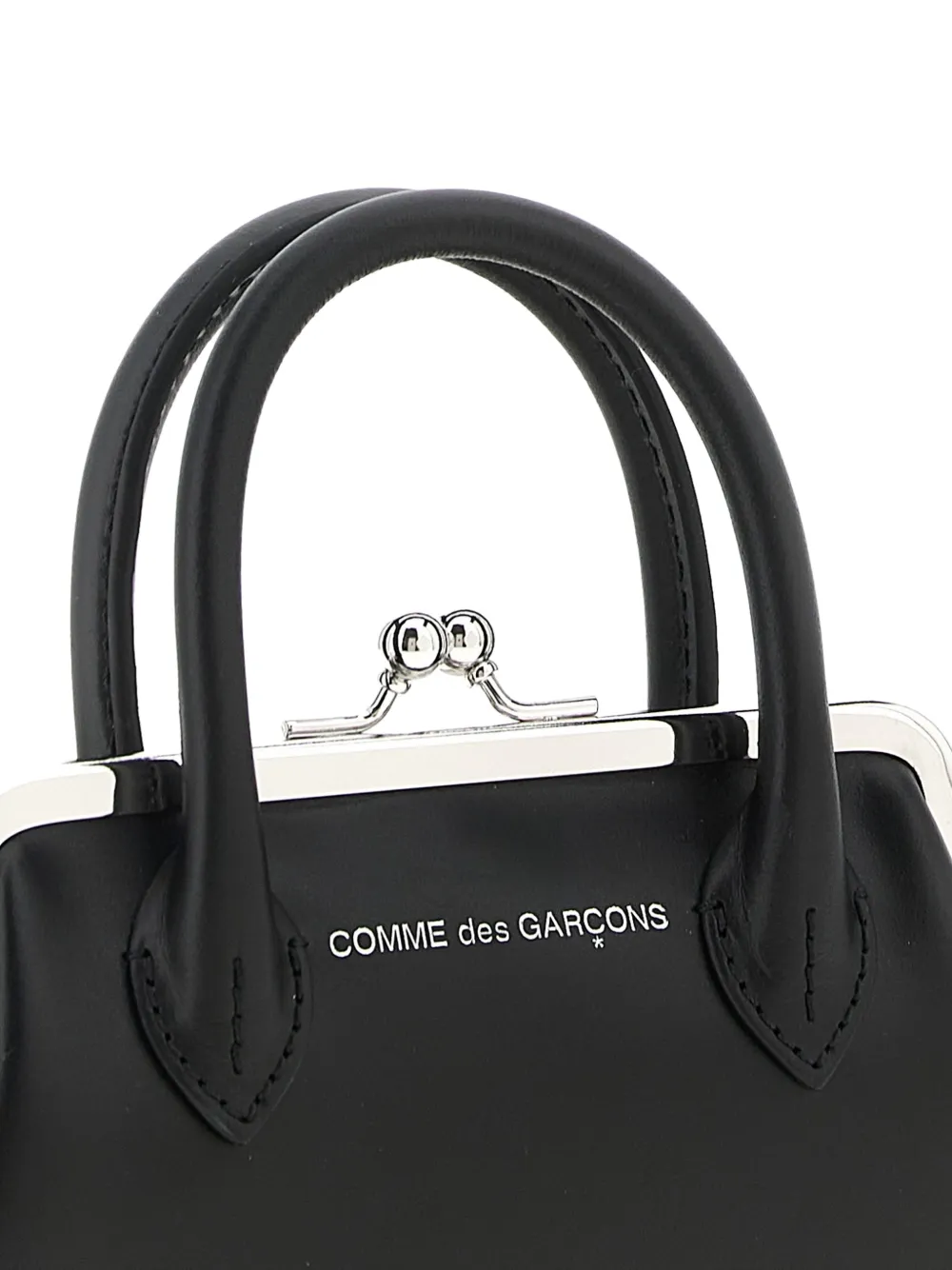 Comme Des Garçons Wallet Leren portemonnee met gespsluiting Zwart