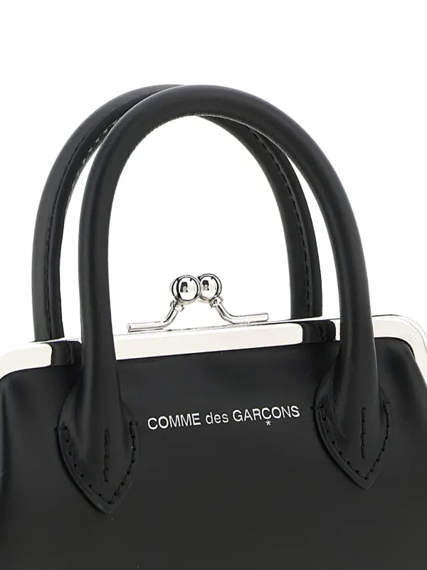 Comme Des Garçons Wallet Top Handle Mini Bag | Black | FARFETCH AU