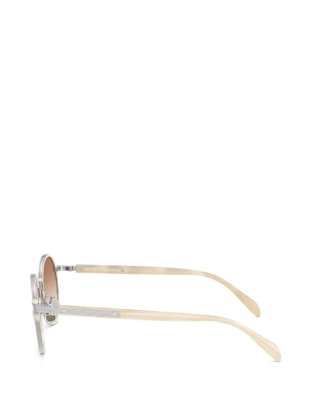 Brunello Cucinelli Tyler zonnebril met rond montuur Zilver