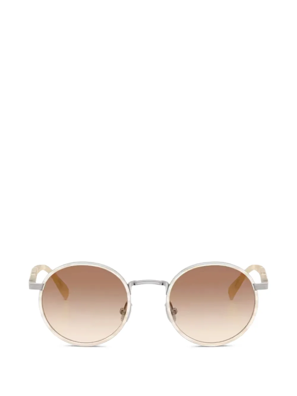 Brunello Cucinelli Tyler zonnebril met rond montuur Zilver