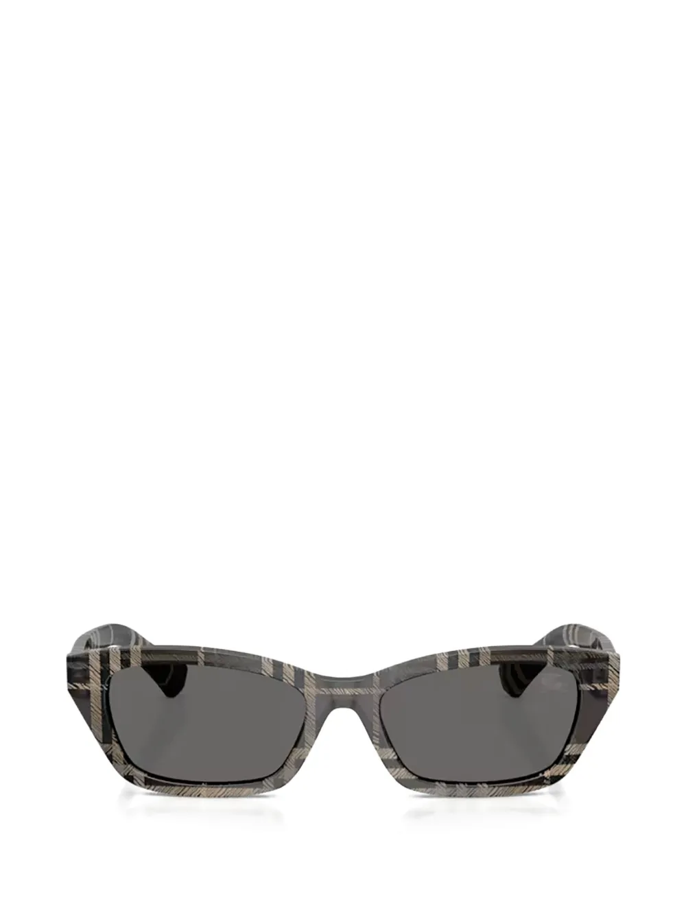 Burberry checked rectangle-frame sunglasses | Grau | Image 1
