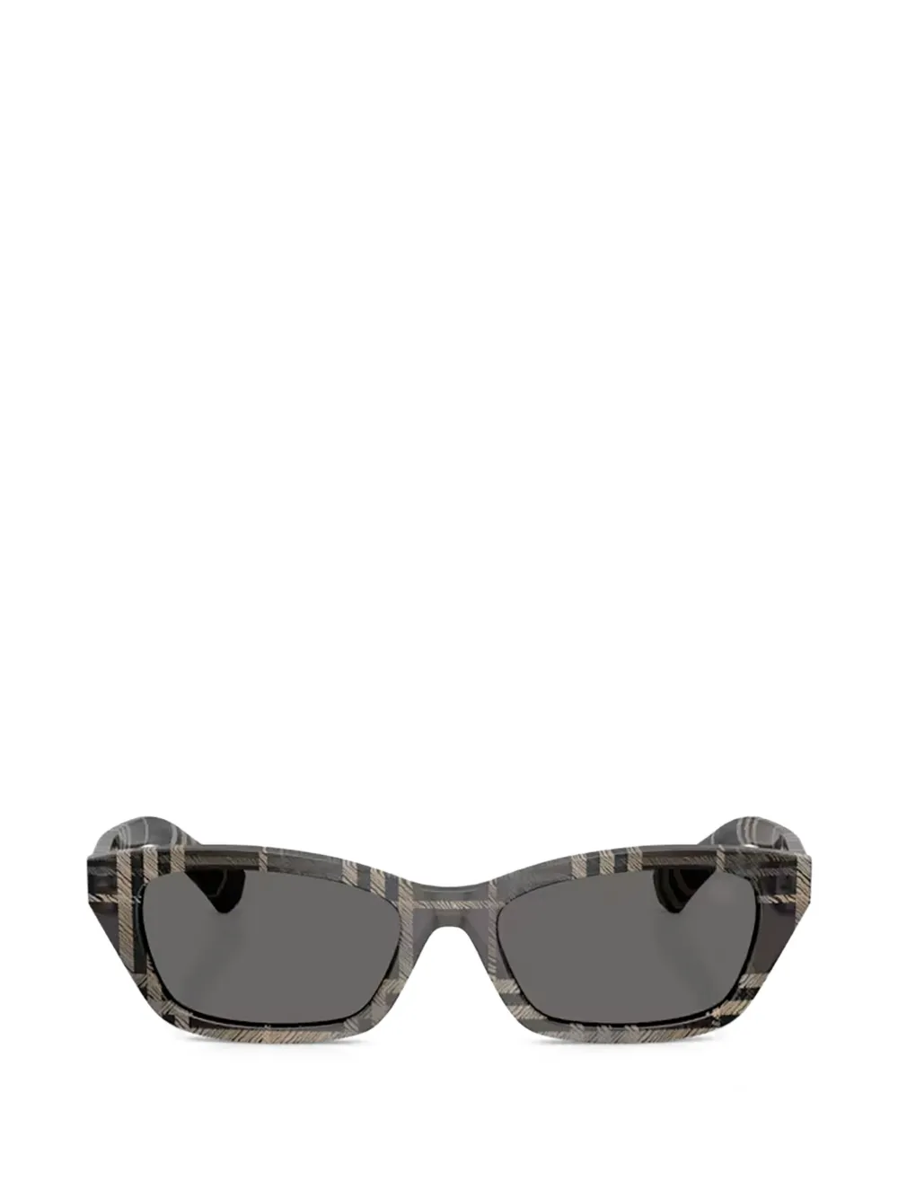 Burberry checked rectangle-frame sunglasses | Grey | Image 1