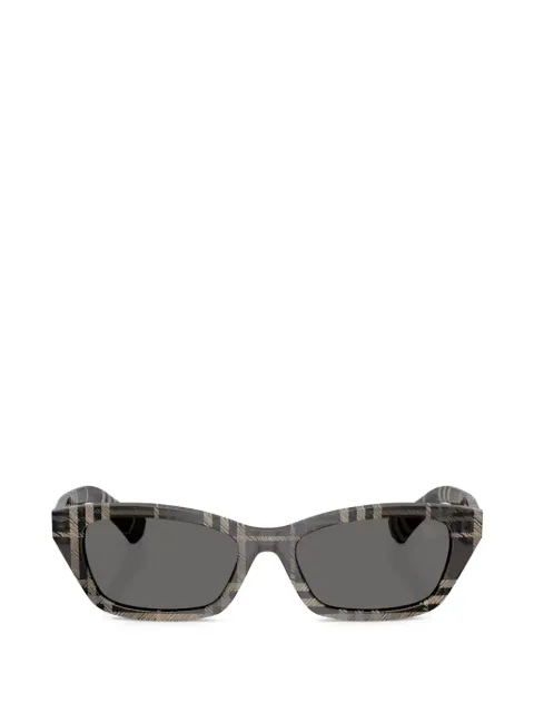 Burberry checked rectangle-frame sunglasses