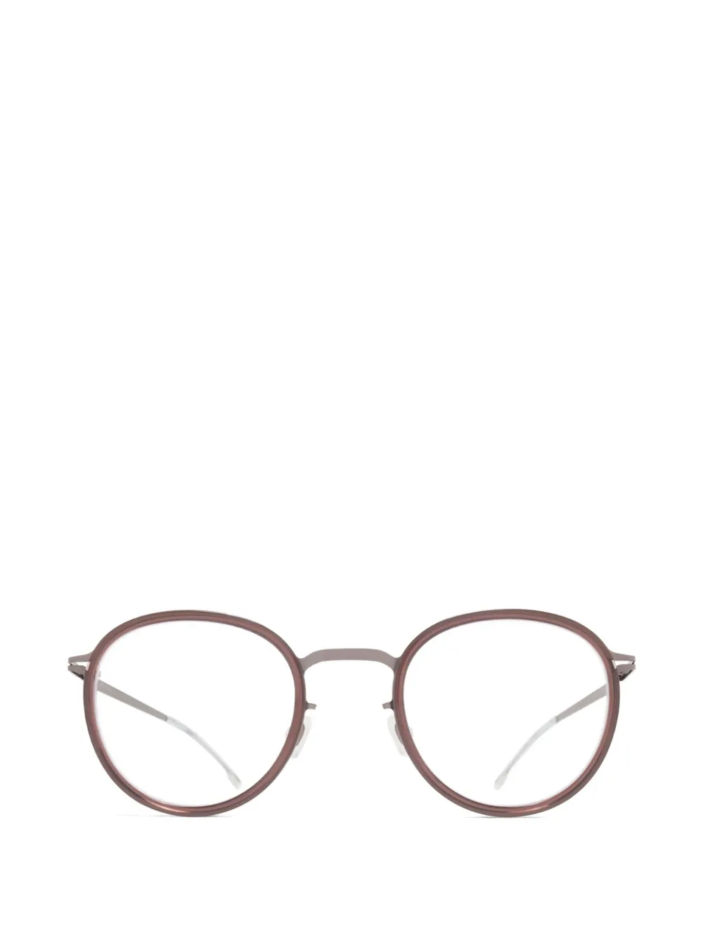 Mykita Kiana shinygraphite maroon round glasses - Marrone