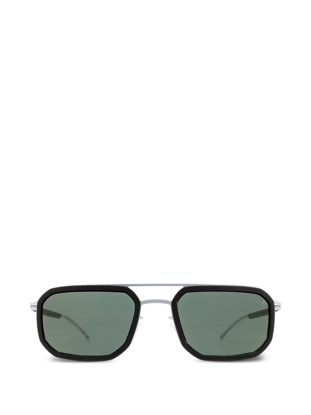 Mykita double-bridge rectangle sunglasses - Nero