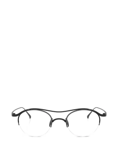 Giorgio Armani double-bridge round glasses