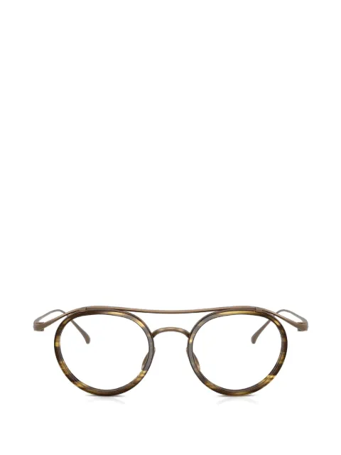 Giorgio Armani double-bridge round glasses