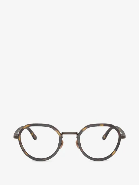 Giorgio Armani Runde Brille in Schildpattoptik