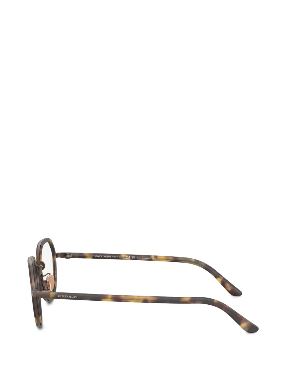 Giorgio Armani Bril met rond montuur Geel