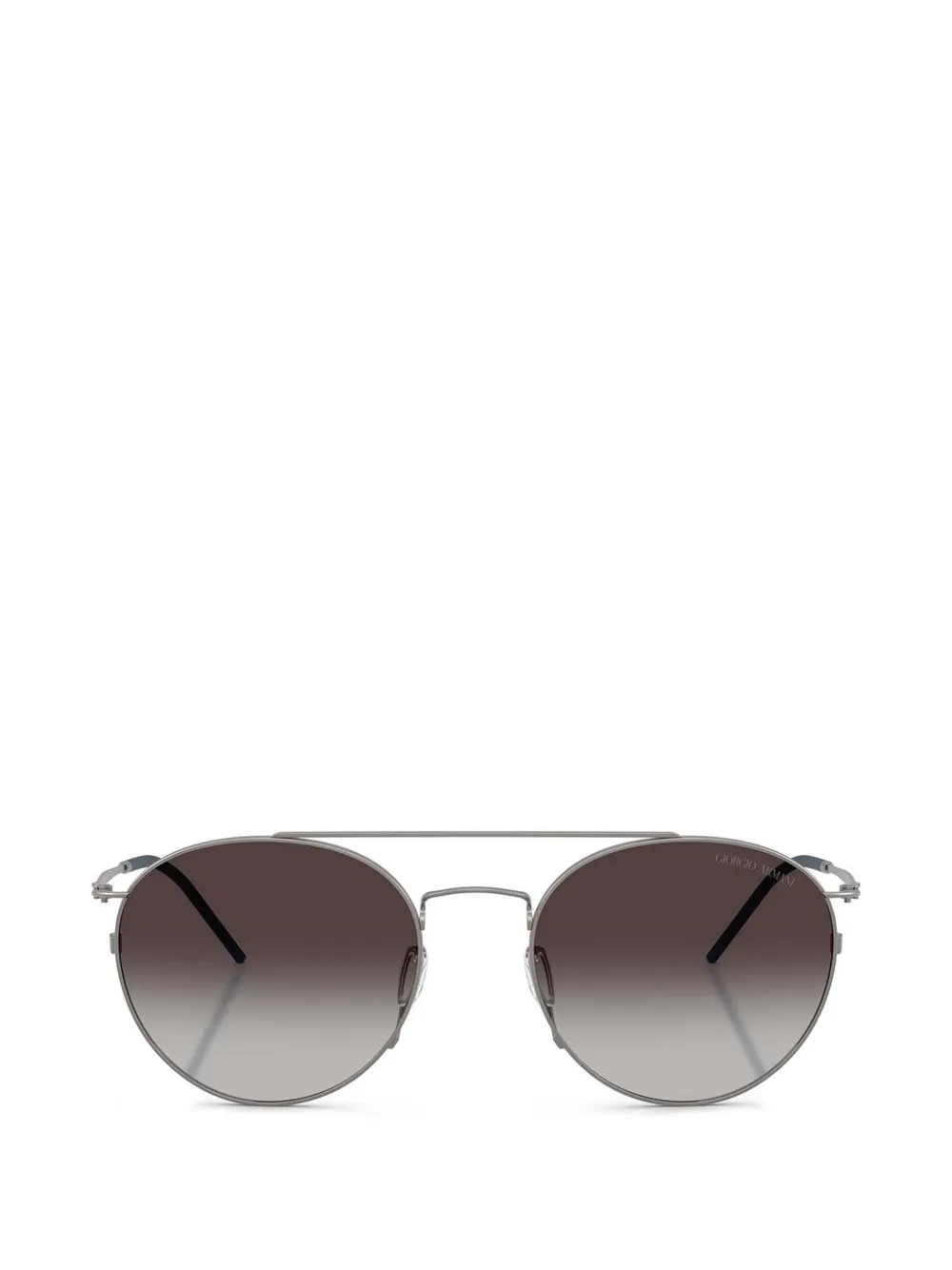 Giorgio Armani Occhiali da sole tondi a doppio ponte - Grigio