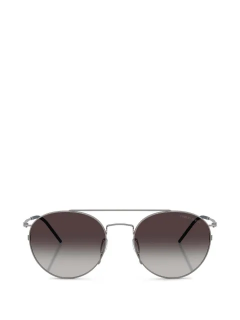 Giorgio Armani double-bridge round sunglasses