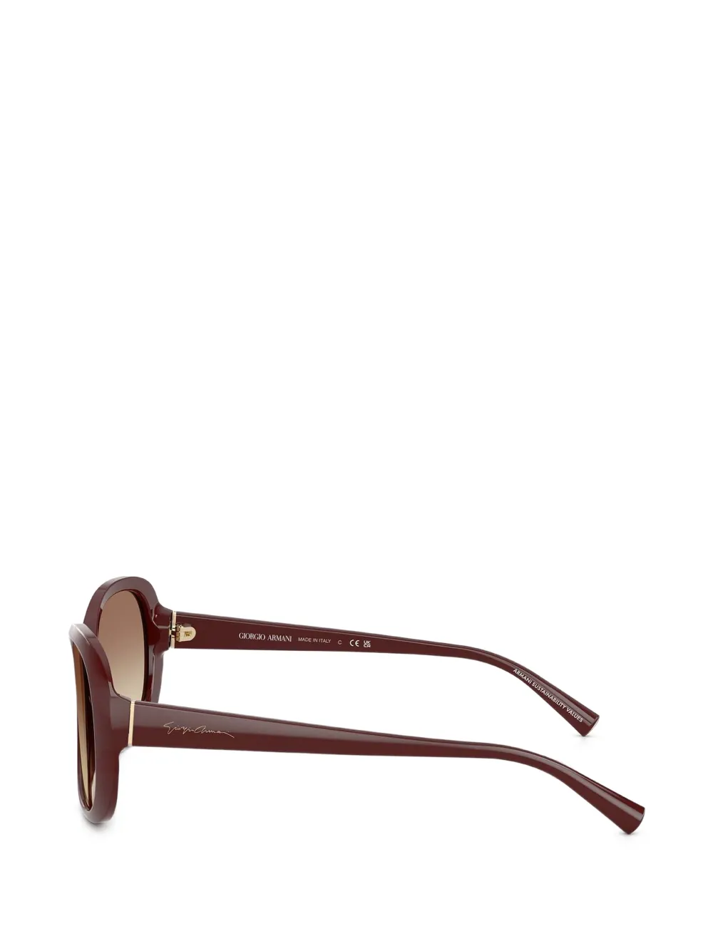 Giorgio Armani Zonnebril met oversized montuur Rood