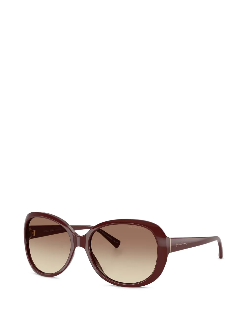 Giorgio Armani Zonnebril met oversized montuur Rood