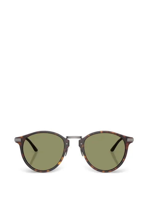 Giorgio Armani lentes de sol con armazón redonda estilo carey