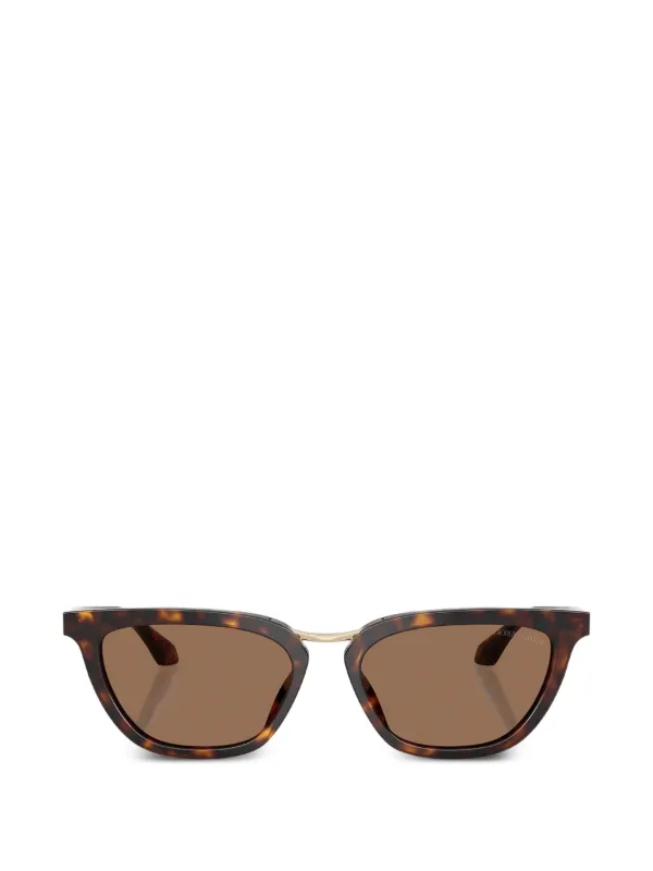 Giorgio Armani Cat-eye Tortoiseshell Sunglasses in Brown