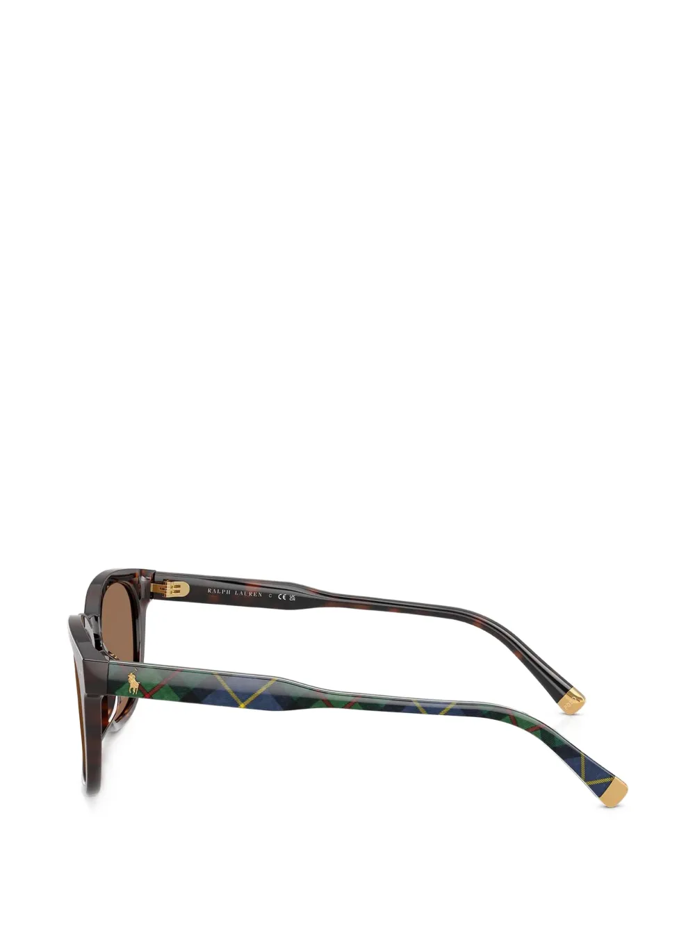 POLO RALPH LAUREN EYEWEAR Zonnebril met vierkant montuur Bruin