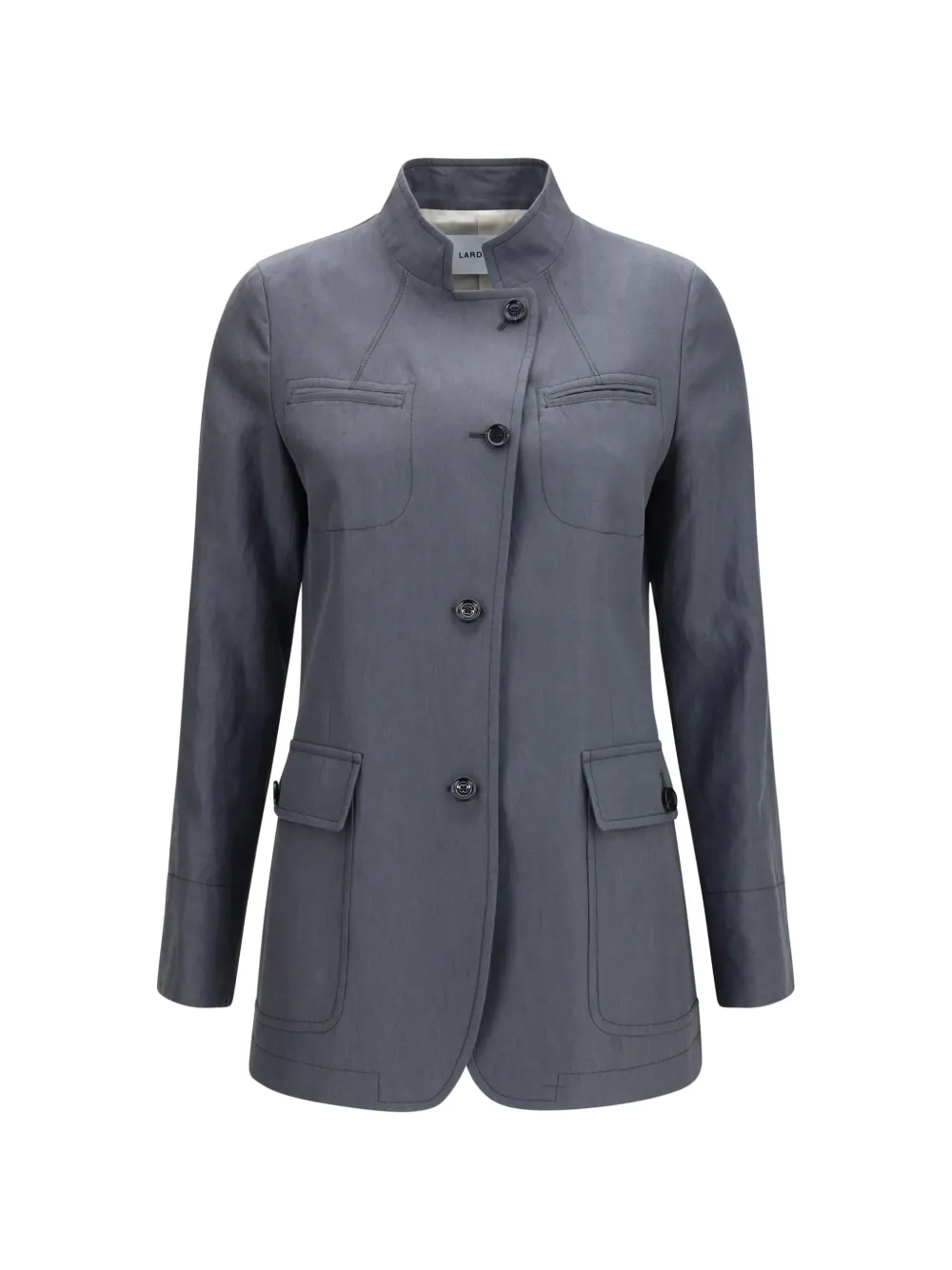 LARDINI Jacke mit Mandarinkragen - Grau