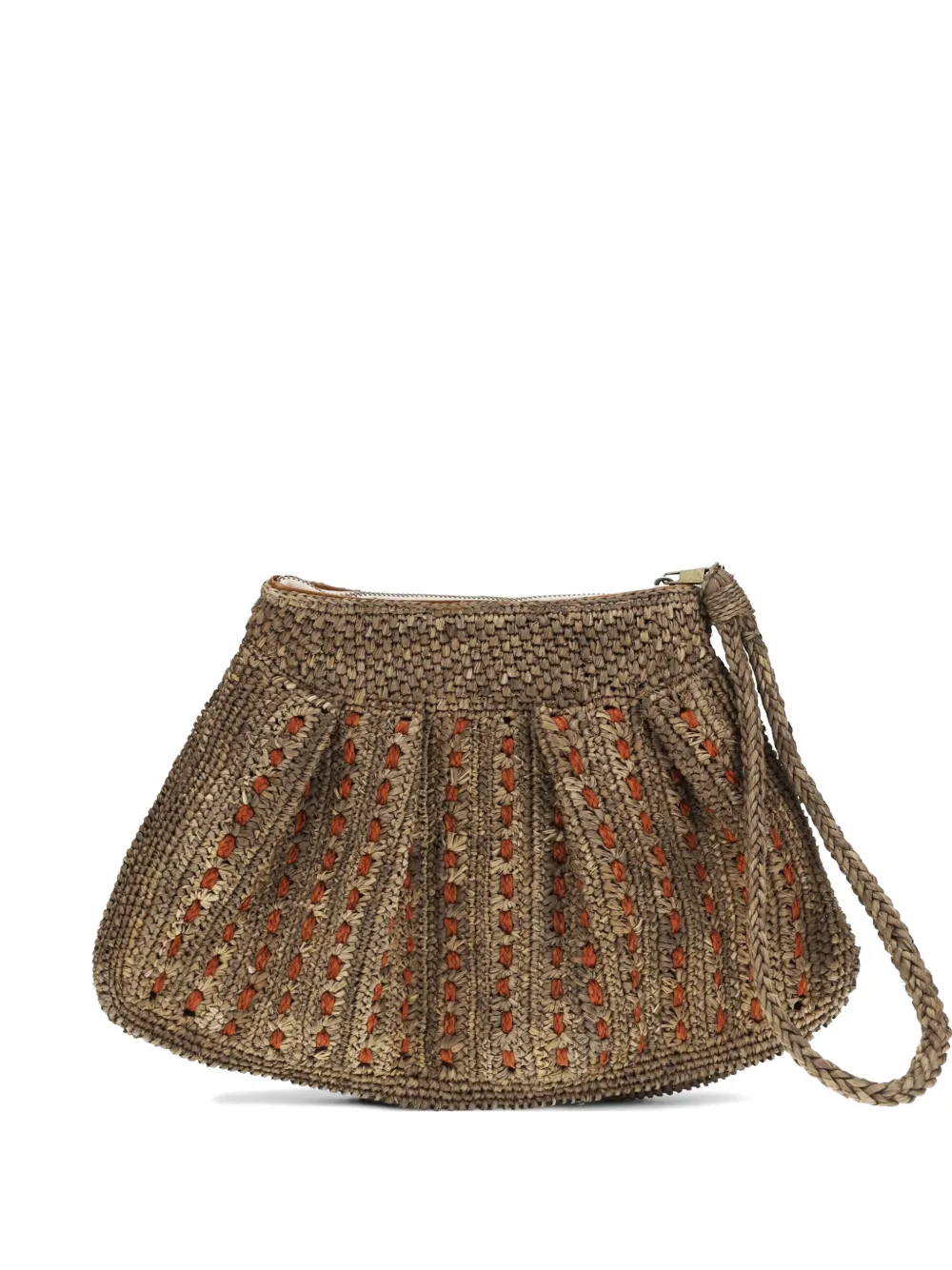 IBELIV raffia Mezzo clutch bag - Toni neutri